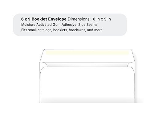 Office Express 6 x 9 Booklet Envelope - 24# White Wove - Open Side- (6 x 9) - Jumbo Envelope Series (Box of 500) - Image 3